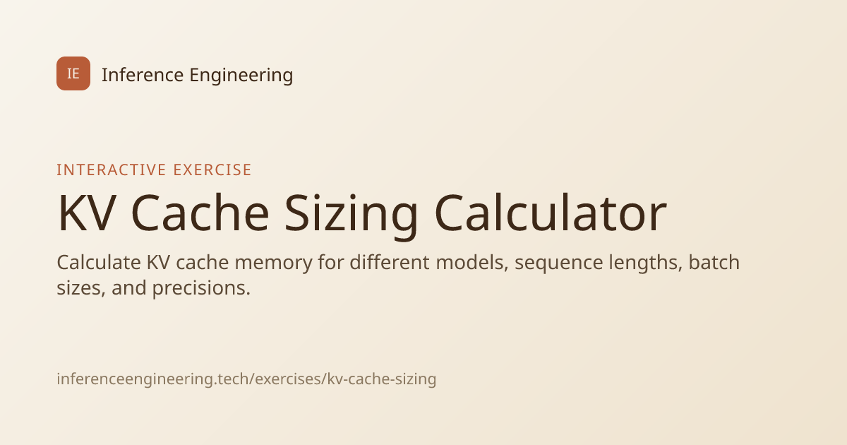 KV Cache Size Calculator | Inference Engineering