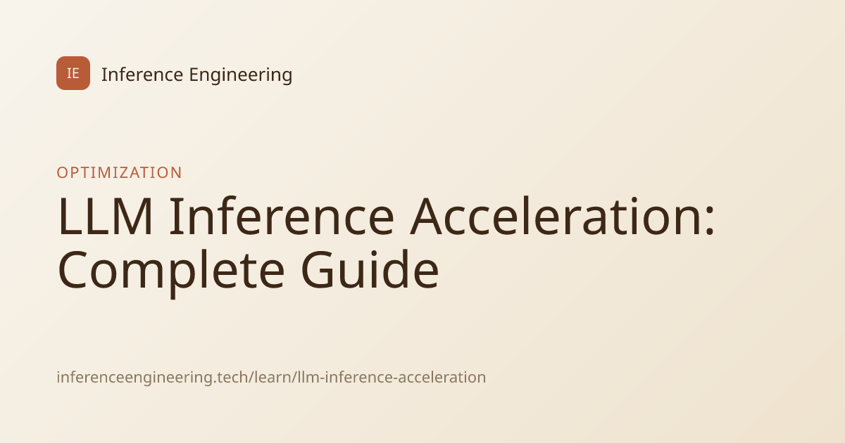 LLM Inference Acceleration | Inference Engineering
